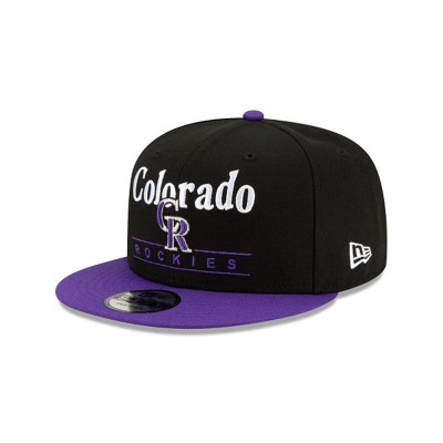 Colorado Rockies Gorra | New Era MLB Two Tone Retro 9fifty Snapback Cap Mexico - Negros